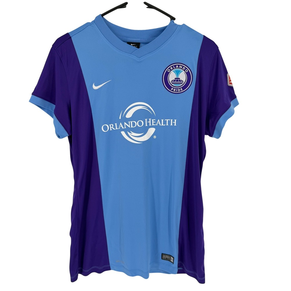 Nike Orlando Pride Soccer Jersey NWSL Colorblock Large Blue Purple Dri-FIT Top